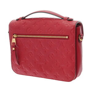 Louis Vuitton Pochette Leather Cerise Handbag Red Empreinte Metis